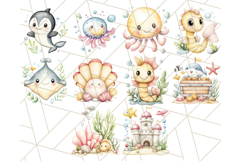 Under the Sea Nursery Clipart, Ocean Animals PNG Product Image 4