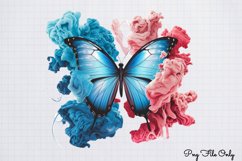 Smoke Butterflies Clipart PNG Product Image 1