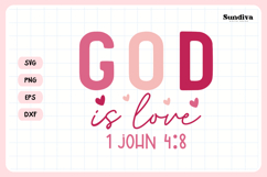Christian Valentine's Day Quote SVG | God Is Love Product Image 3