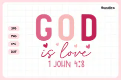 Christian Valentine's Day Quote SVG | God Is Love Product Image 3