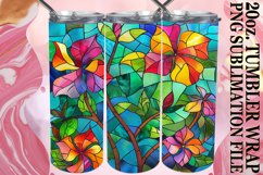 Colorful Tree Stained Glass Wrap 20oz Tumbler Sublimation Product Image 1
