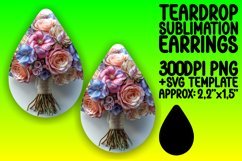 Elegant Springtime Print Teardrop Earrings: Sublimation Blis Product Image 1