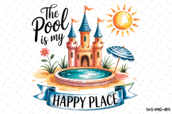 The Pool is my Happy Place svg | Summer Svg | Svg Cut Files Product Image 1