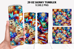 Bears Skinny Tumbler 20oz Wrap Design,4th of july Tumble PNG Product Image 1