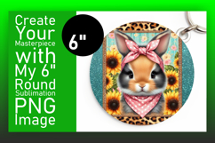 Playful Circle Design Keychain Artwork , Cute Animals Product Image 1