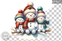 Christmas Snowman Sublimation - Clipart PNG Design Product Image 1