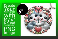 Trendy Round Design for Keychain Art , Sweet Animals Product Image 1