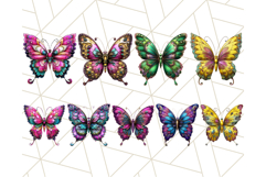 Metallic Butterfly Clipart PNG Clipart, Vibrant Butterfly Product Image 4