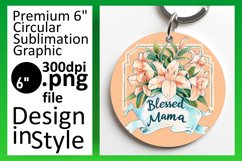 Mother's Day Sublimation Car Coaster - Circular Print Product Image 1