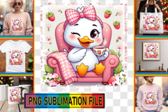 Timeless Tote Bag Designs PNG, Cute Goose Product Image 1