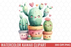 Watercolor Kawaii Clipart Product Image 1
