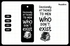 Dark Romance Bookmark Saying SVG | Men Who Don't Exist Product Image 3