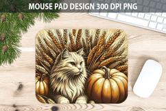 Cat Mouse pad Sublimation - Thanksgiving PNG Design Product Image 1