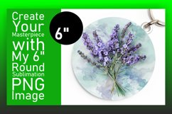 Circle Design Round Keychain Bright Floral Sublimation Product Image 1