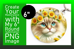 Sophisticated Circle Design for Sublimation , Cute Cat Product Image 1