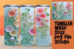 20oz Tumbler Sublimation Wrap - 3D Flower Hole Design Product Image 1