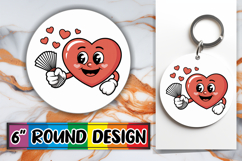 Blissful Circle Ornaments PNG, Valenines Heart Product Image 1