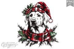 Christmas Dog Clipart Design - High Quality 300 Dpi Product Image 1