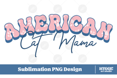 American Cat Mama Papa 4th of July USA Paw DTF PNG Bundle Product Image 2