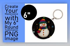 Stylish Round Design for Sublimation , Snowman Product Image 1