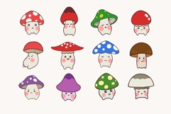Cute Kawaii Mushroom Characters Product Image 2