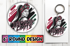 Bright Round Coasters Design, Black Woman Product Image 1