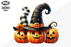 Halloween Cat And Pumpkin Sublimation - Clipart PNG Design Product Image 1