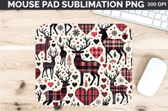 Watercolor Deer Mouse Pad Sublimation - Valentines PNG Product Image 1