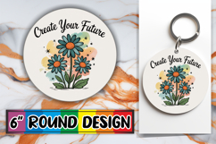 Unique Round Ornaments Design PNG, Flowers Quote Product Image 1