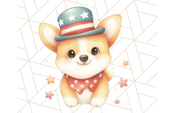 Patriotic Dogs Clipart, Cute 4th of July Puppies PNG Product Image 5