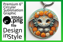 Bright Round Design for Sublimation , Dragon Product Image 1