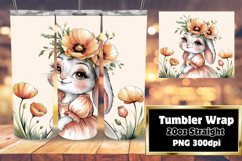 Custom Tumbler Wrap Design , Cute Bunny Product Image 1
