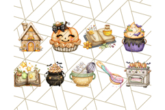 Cute Witch Halloween Baking Clipart PNG, Holiday Treats Png Product Image 4