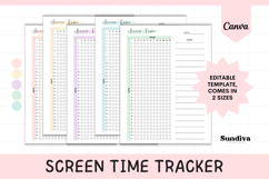 Screen Time Tracker Editable Template 2 Product Image 1