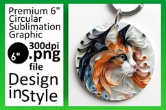 Colorful Cat Creations: 3D Sublimation Product Image 1