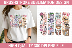 Mother's Day Brushstroke Sublimation Design -Brushstroke PNG Product Image 1