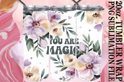 Enchanted Journeys 20oz tumbler wrap, Flower Quote Product Image 1