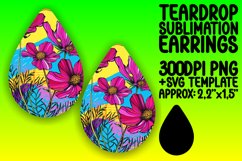 Eye-catching Pop Art Teardrop Earring Design Graphics Product Image 1