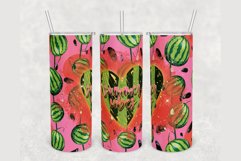 Watermelon Summer Vibes 20 oz sublimation design tumbler Product Image 1