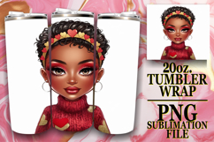 GIFT OF RADIANCE 20oz TUMBLER WRAP, Afro Girl Product Image 1