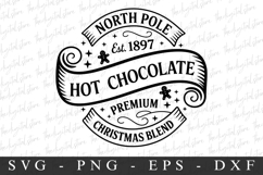 North Pole Hot Chocolat Premium Svg | Christmas svg Product Image 1