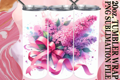 Bright Sublimation 20oz tumbler wrap, Flowers Product Image 1