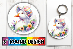 Playful Circle Car Coaster Design, Goose Product Image 1