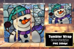Holiday 3D Snowman Tumbler Wrap Design Product Image 1