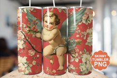 Cupid Vintage Valentine Tumbler | Valentine Tumbler Wrap Product Image 1