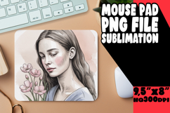 Playful Desk Mat Sublimation PNG, Beauty Woman Product Image 1