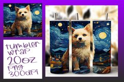 Colorful Dog Painting Tumbler Wrap - Sublimation Product Image 1