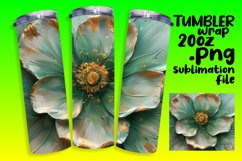 Vibrant Petals: Sublimation Tumbler Design Product Image 1
