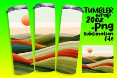 Boho Tumbler Wrap - Simple Landscape Patterns 20oz Product Image 1