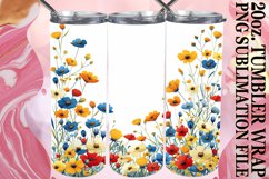 Radiant Floral Tumbler Wrap for Spring Product Image 1
